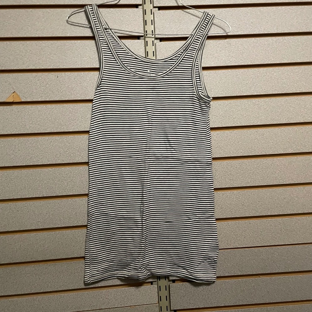 A New Day Women's Black White Stripe Tank Dress Size Medium